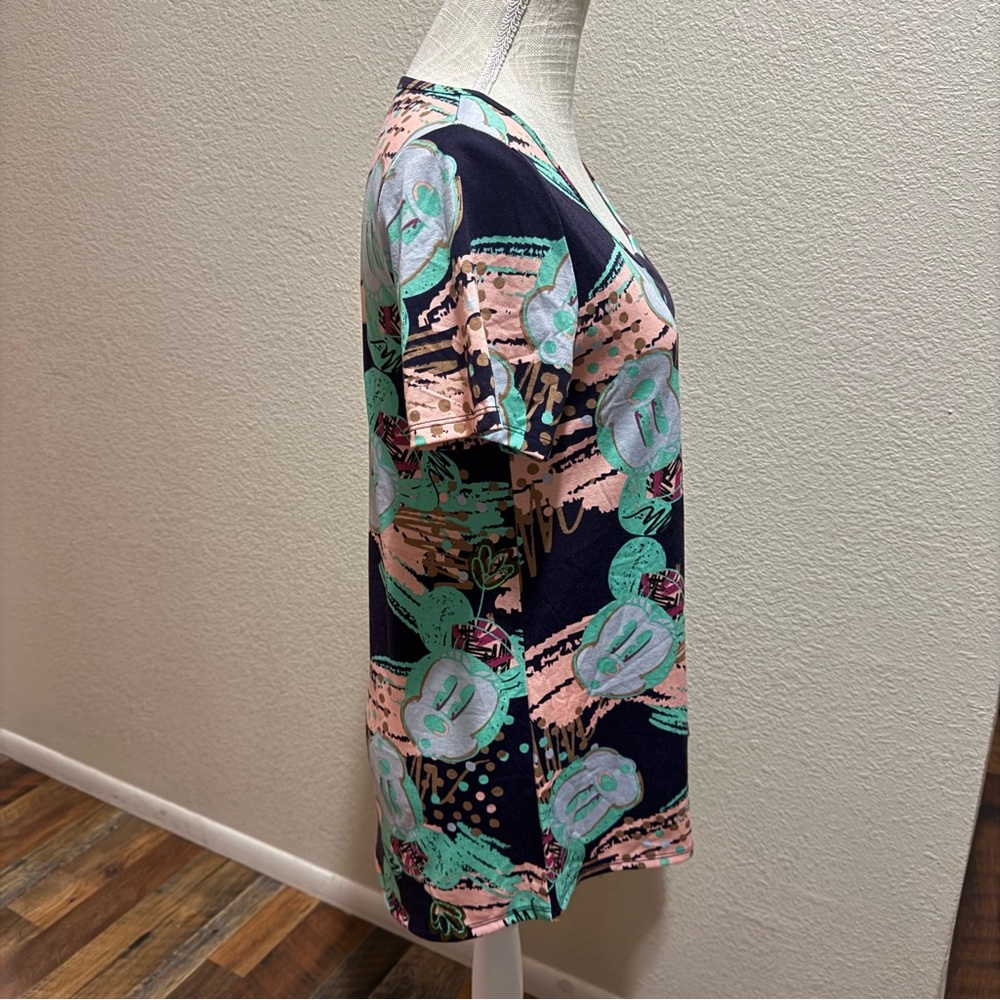 🤠 3/$20 Disney LuLaRoe Classic Top Pink & Green Design - Size XS - NWT - Picture 5 of 14
